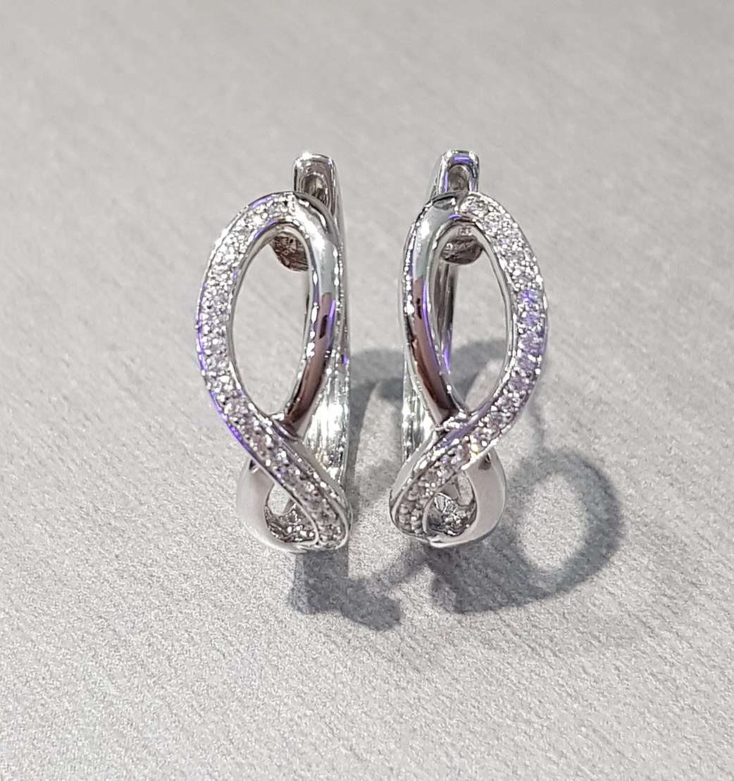 Infinity Simulated Diamond Earrings