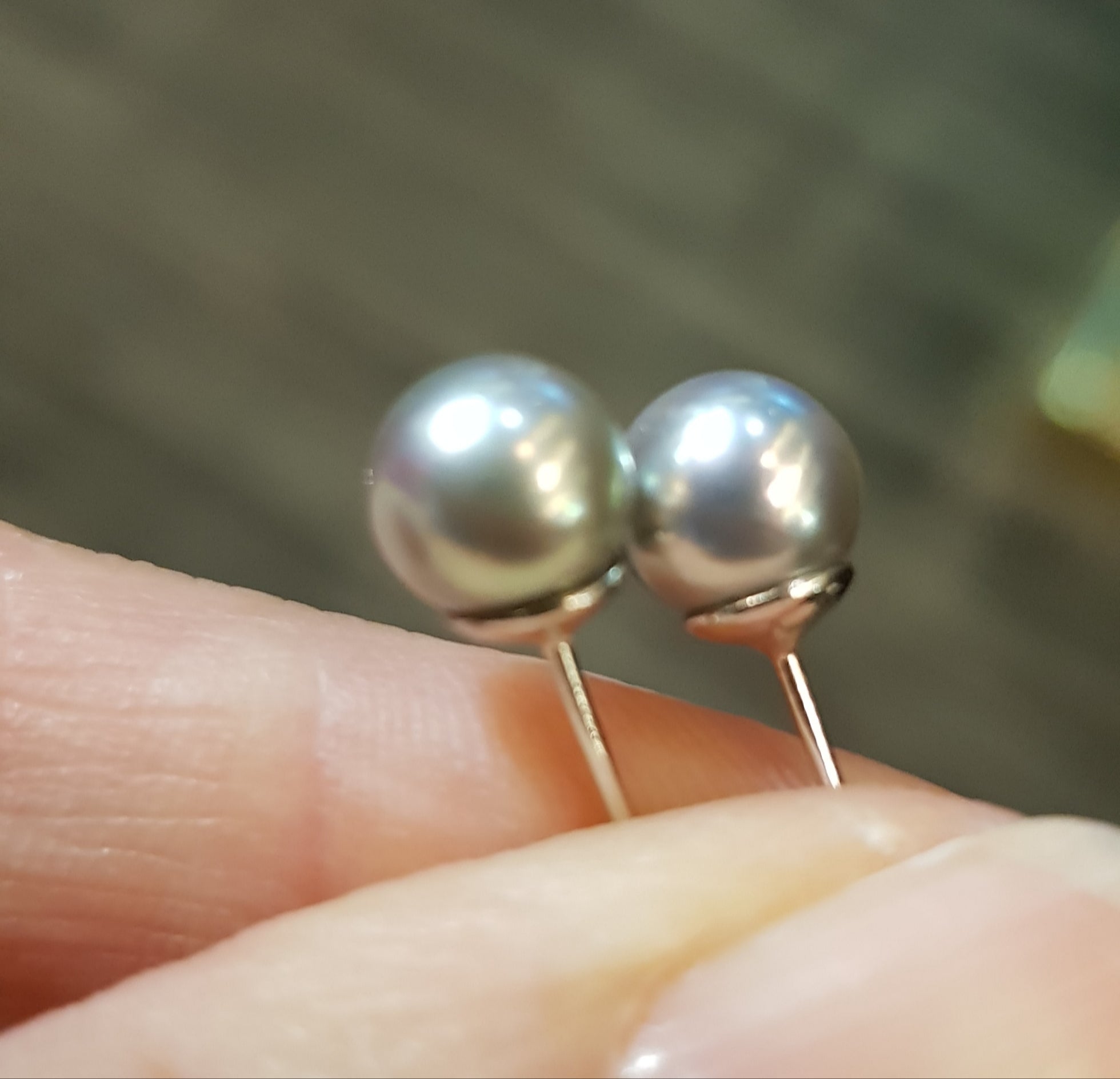 Grey Pearl Studs