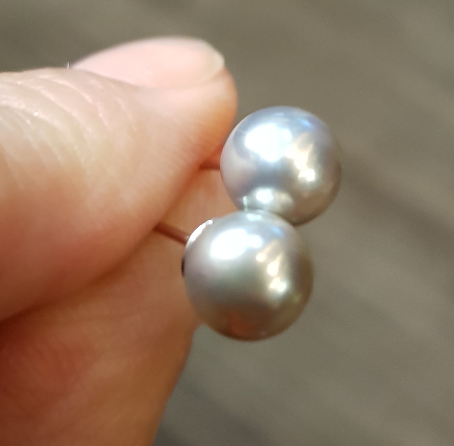 Grey Pearl Studs