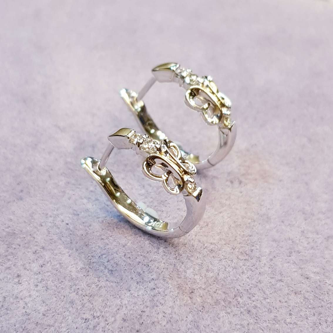 Beautiful Butterfly Diamond Earrings