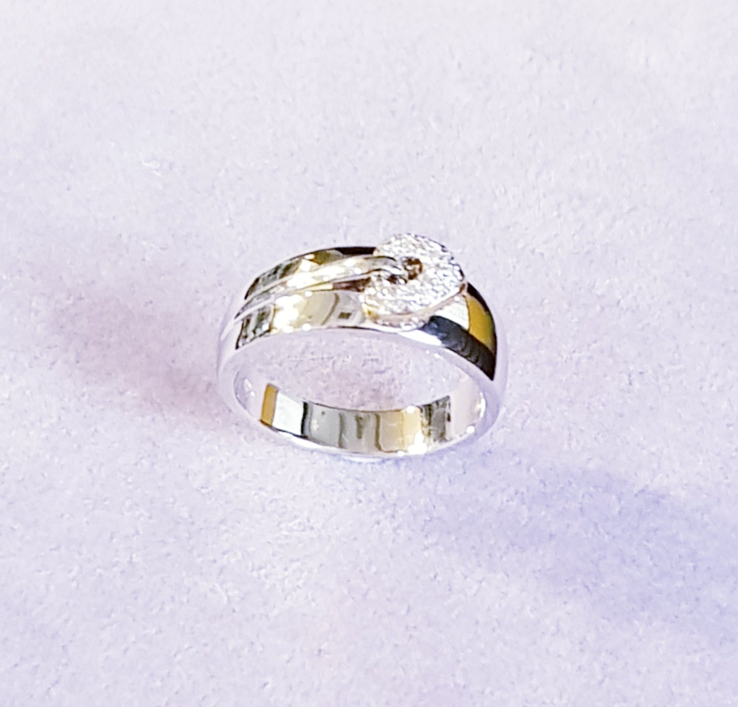 Rose gold Pave Heart Diamond Ring