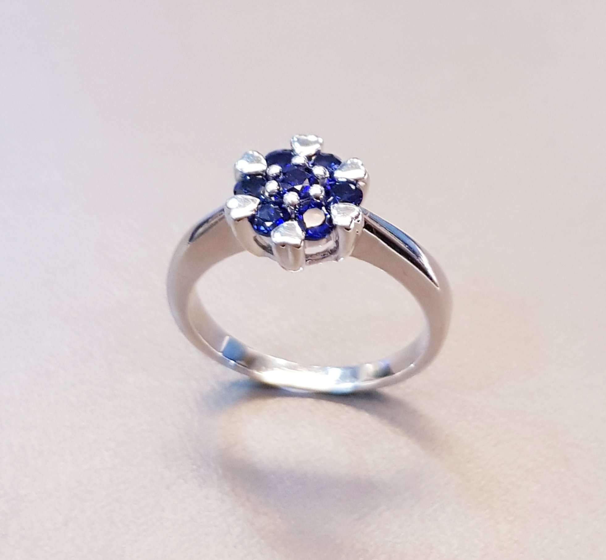Beautiful Floral Sapphire Ring