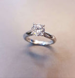 1.50 carats Ribbon Diamond Simulants Engagement Ring