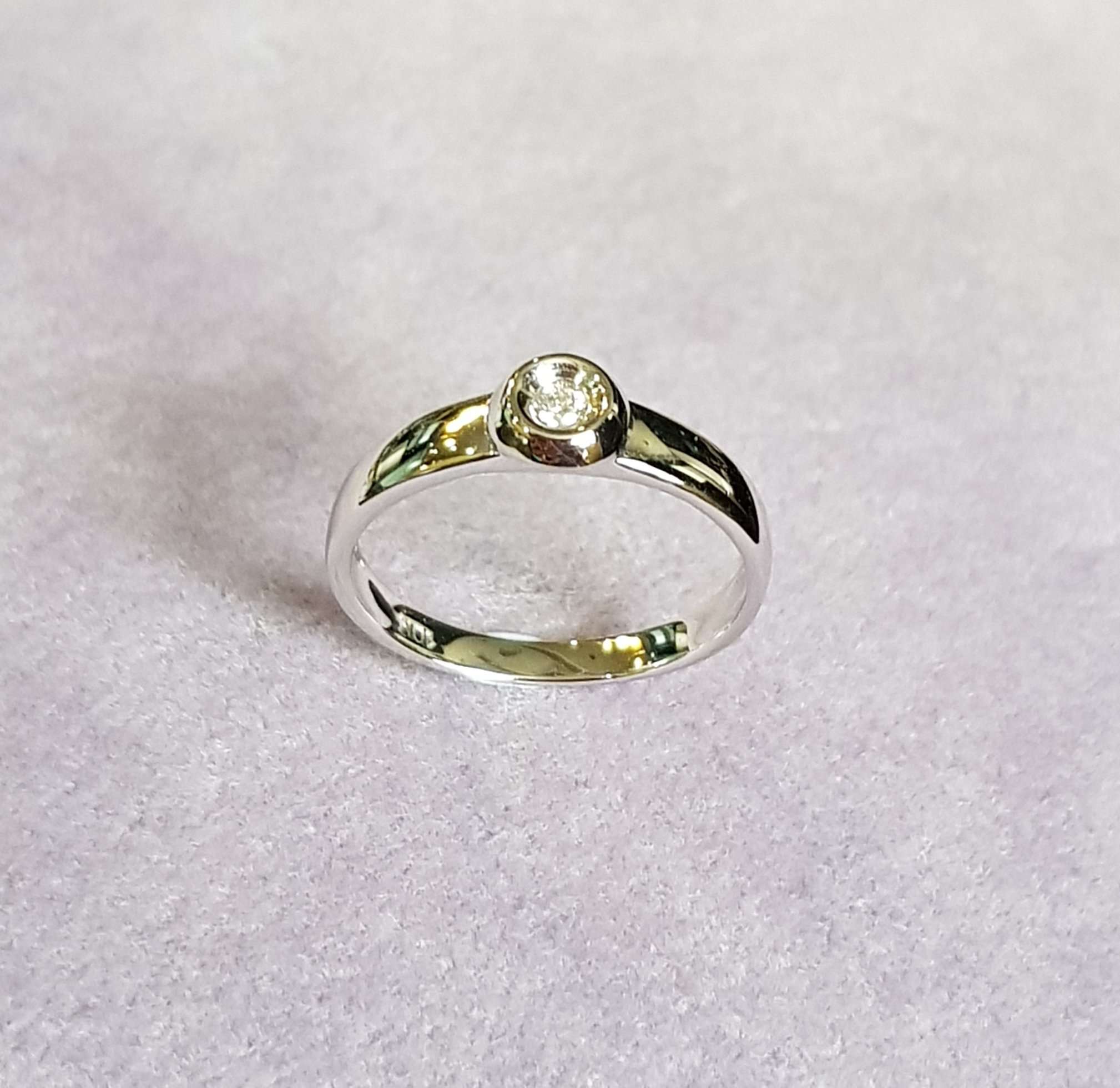 Round Bezel Diamond Ring