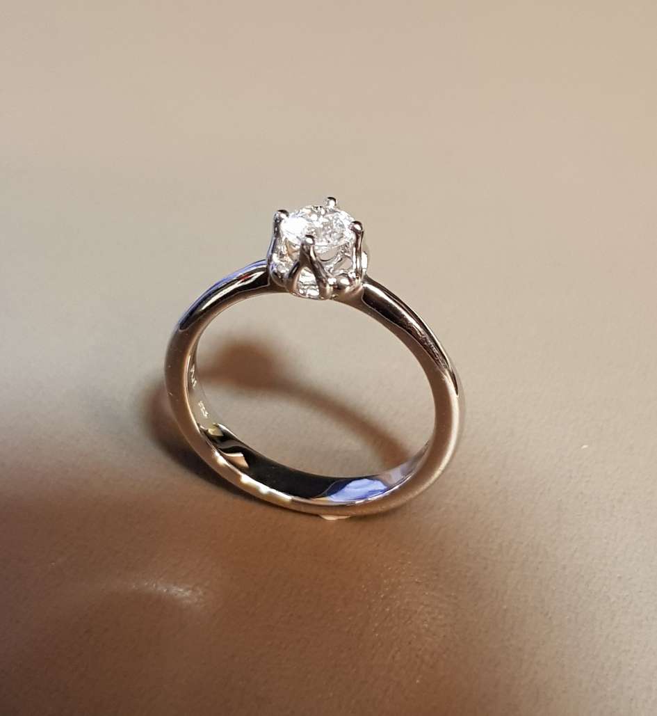 Crown Solitaire Ring