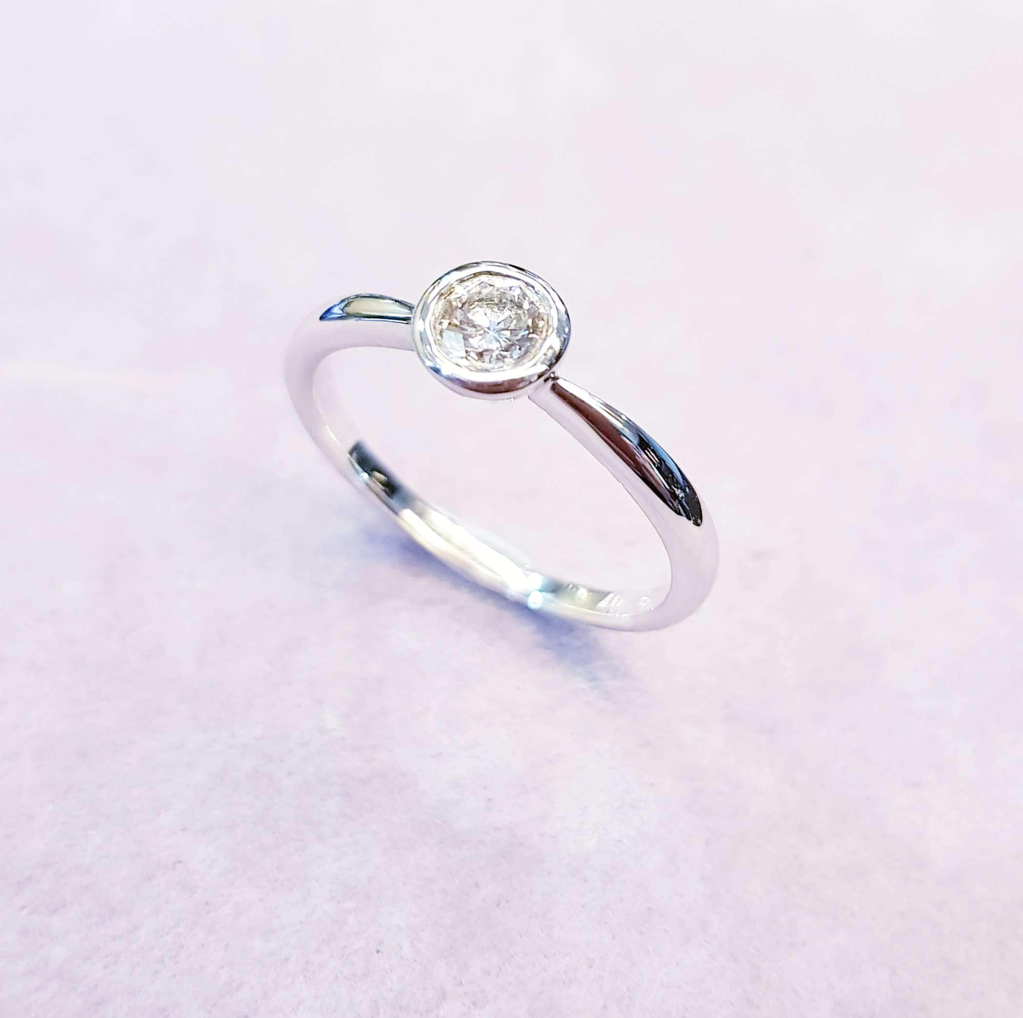 Bezel Diamond Engagement Ring