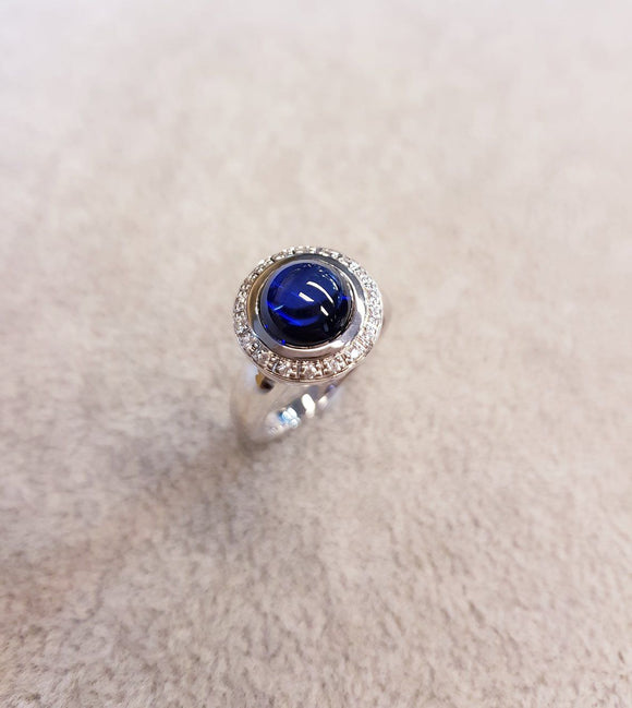 Sapphire Modern Bezel Ring