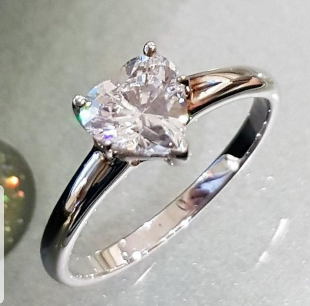 Heart Shape Engagement Ring