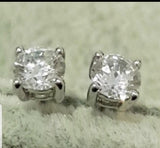 0.50 carats Diamond Simulants Solitaire 4 Claws Earring