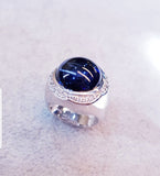 Cabochon Round Sapphire Ring