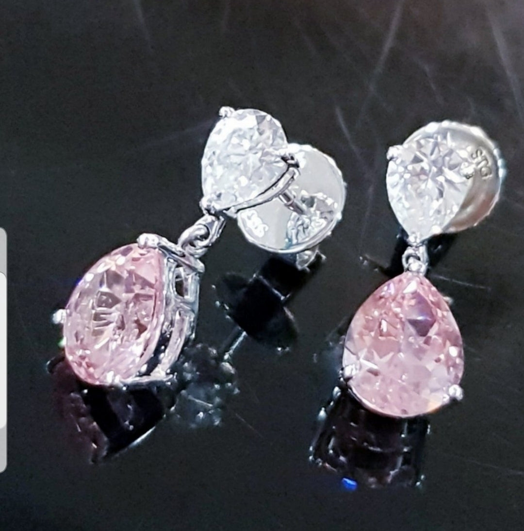 Morganite Dangling Earrings