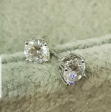 0.50 carats Diamond Simulants Solitaire 4 Claws Earring