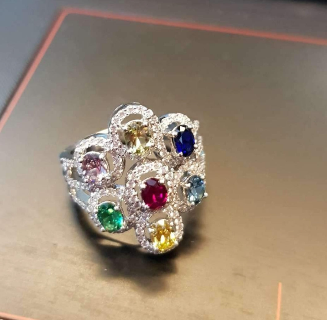 Colorful Gems Ring