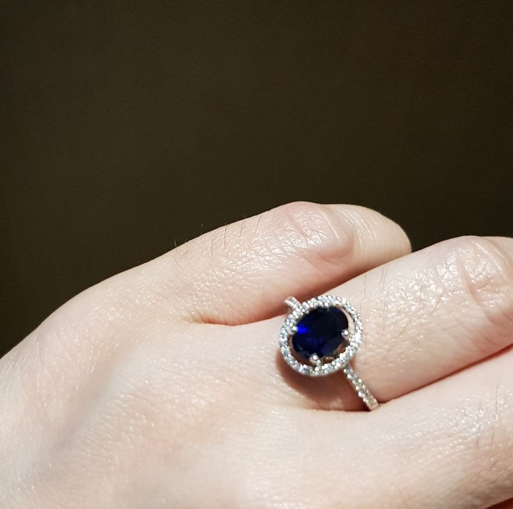 Halo Sapphire Ring