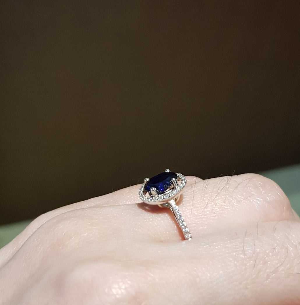 Halo Sapphire Ring