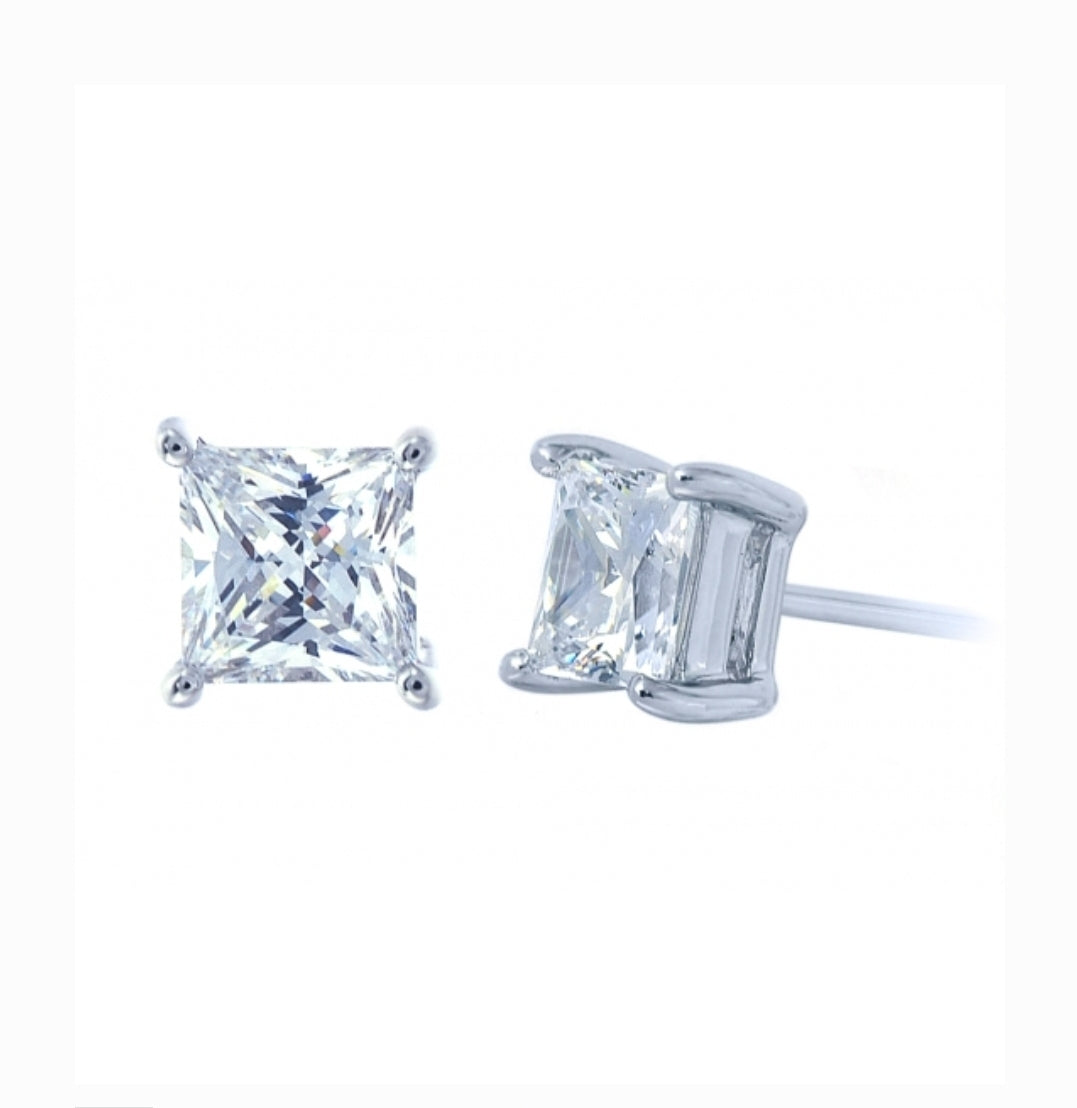 1.00 carats Square Scintilli Earrings