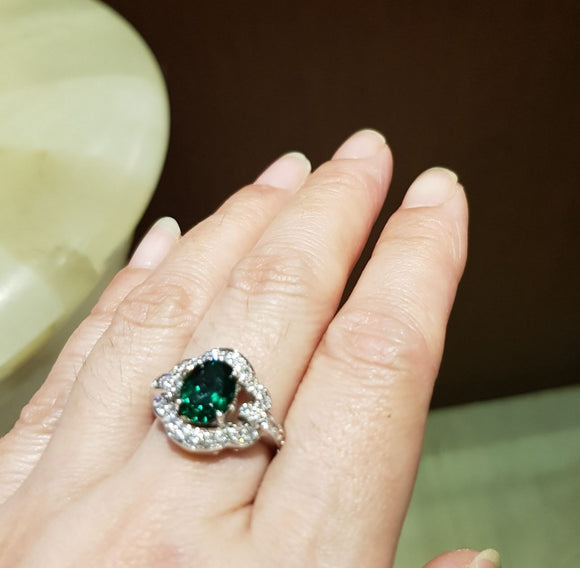 Halo Emerald Ring