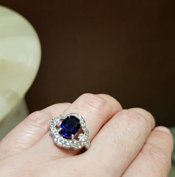 Halo Sapphire Ring