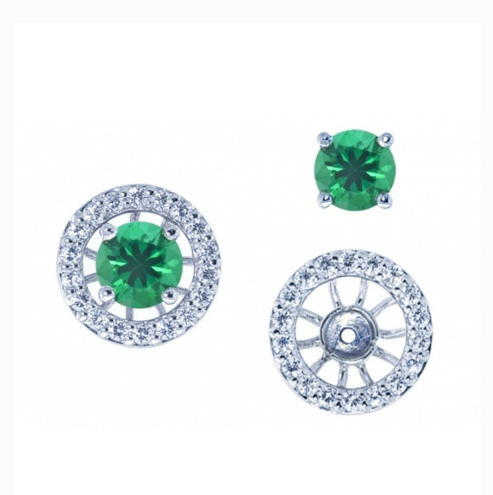 Detachable Emerald Earrings