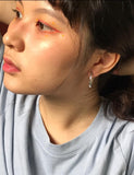 Mix Tiffany Oval Shape Hoop Earring