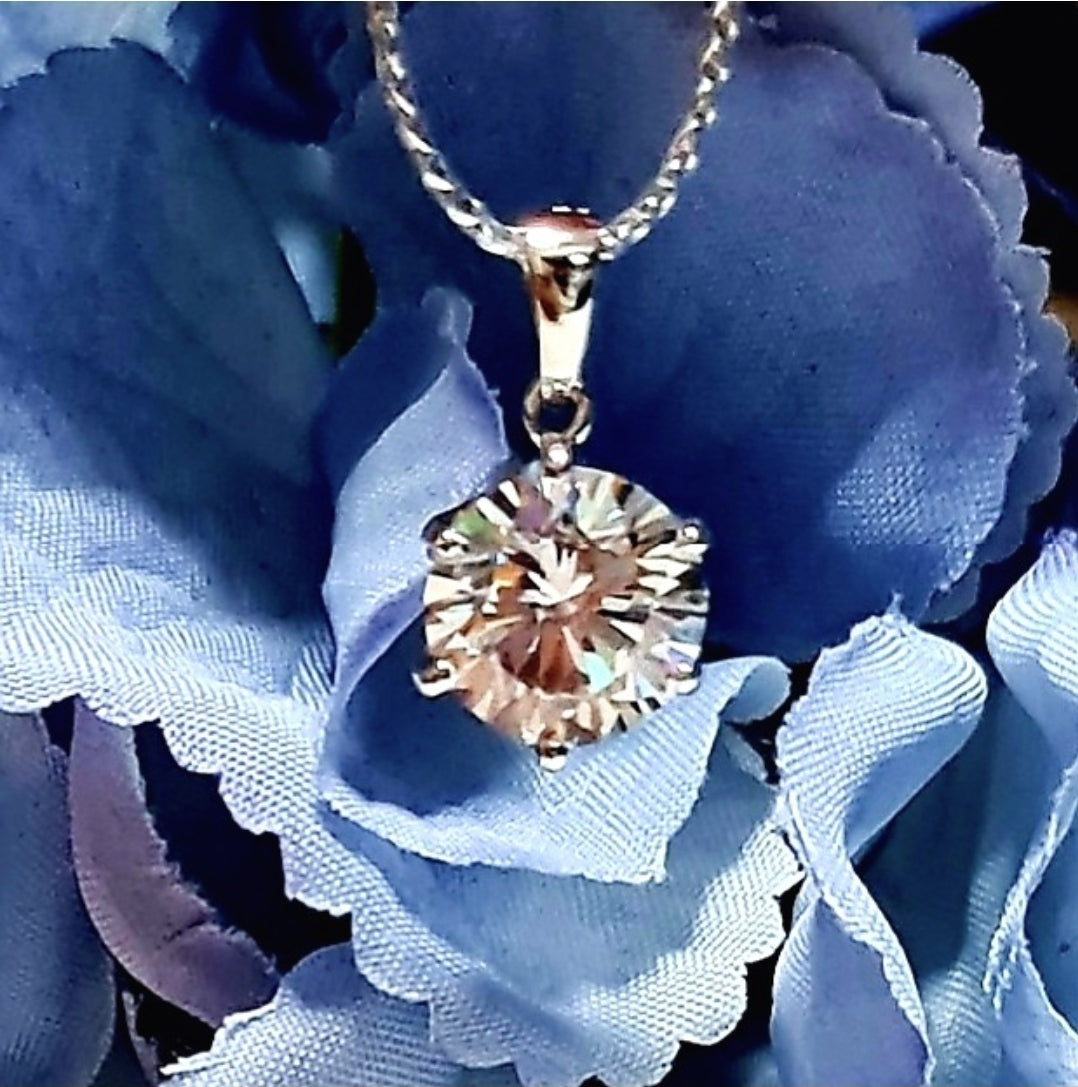 3.00 cts Sparkling Solitaire Pendant