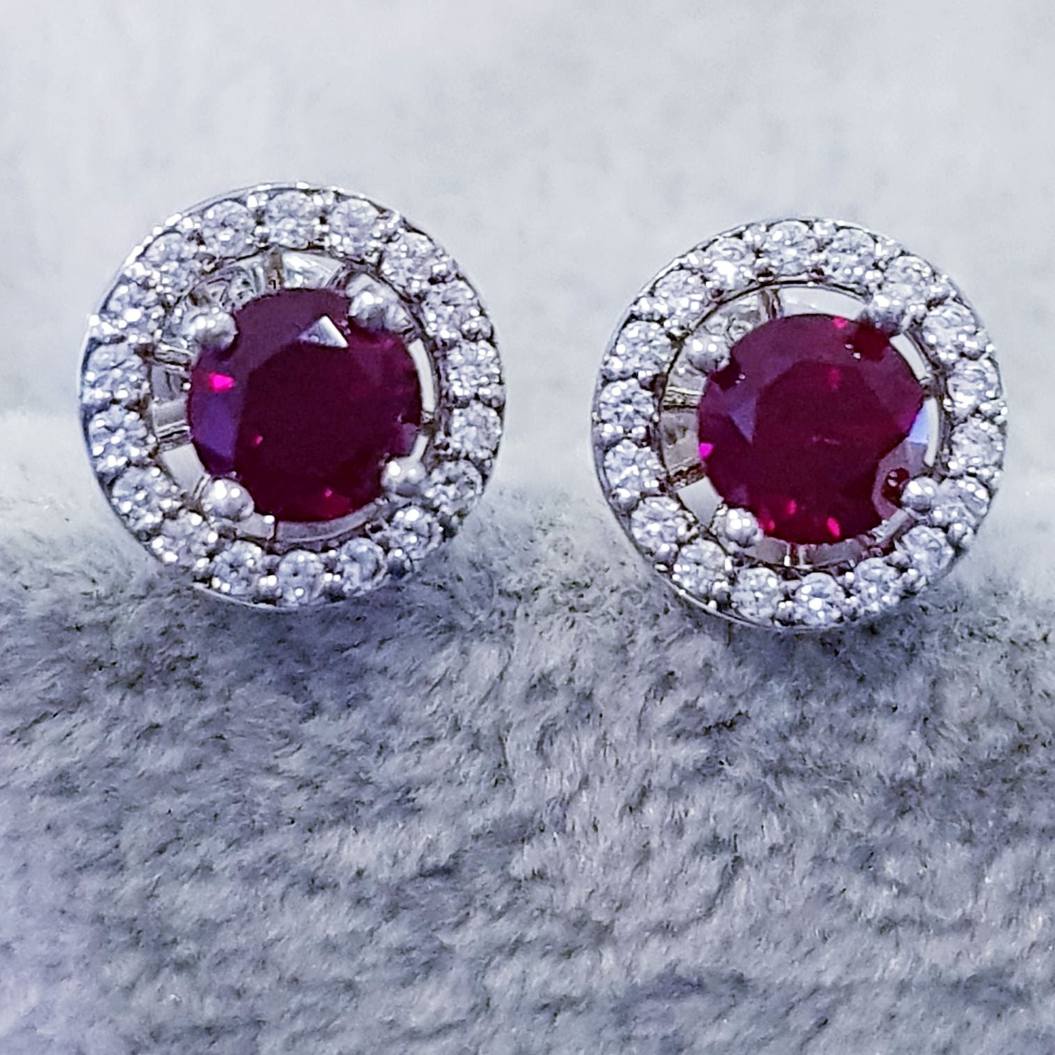 Detachable Simulated Ruby Earrings