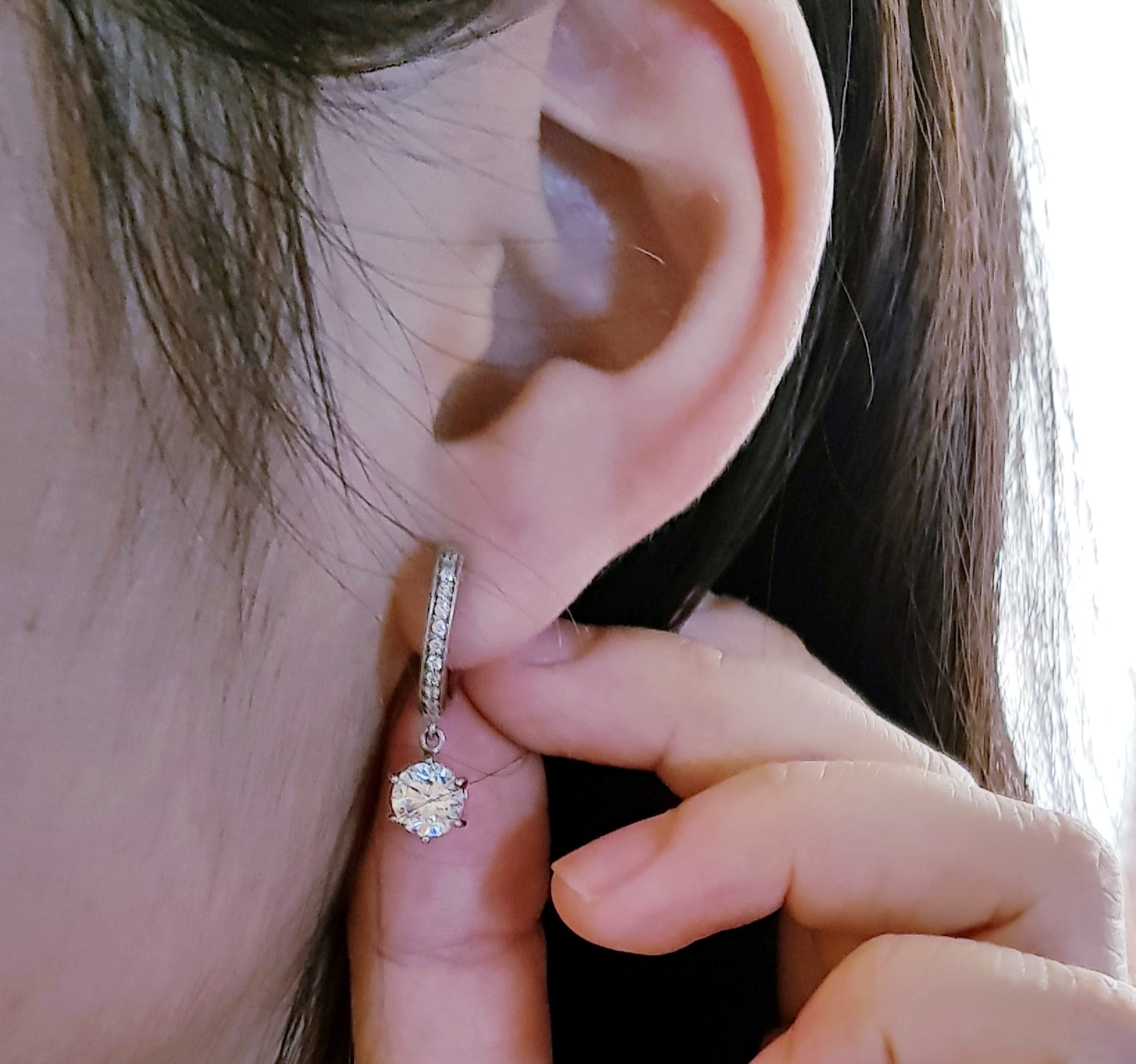 Stunning Simulated Diamond Dangling Earrings