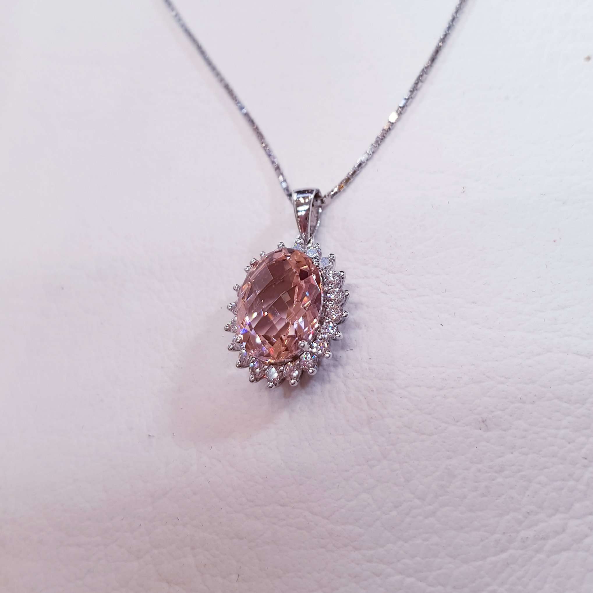 Morganite Cluster Pendant