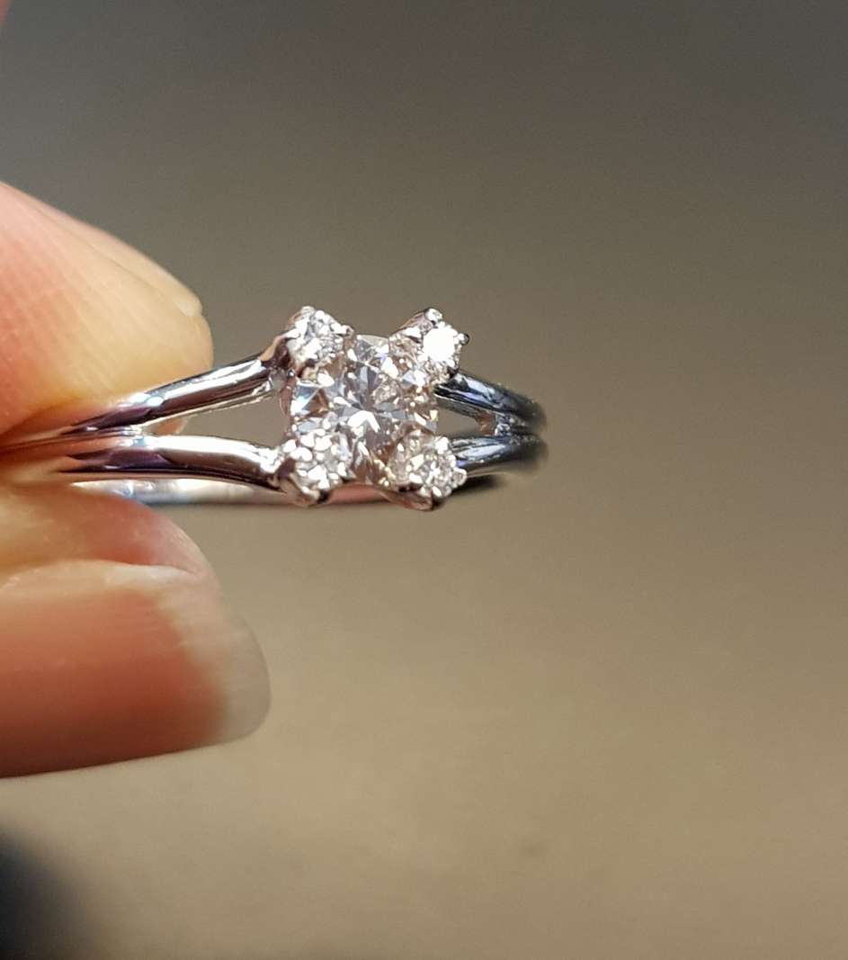 Petite Four Prongs Diamond Solitaire Engagement Rings