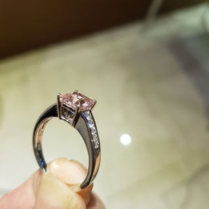 Morganite Diamond Simulants Ring