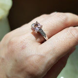 Morganite Diamond Simulants Ring